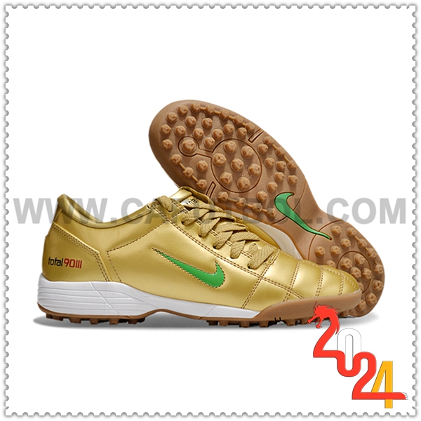 Nike Zapatos de Futbol T90 TF Amarillo/Verde