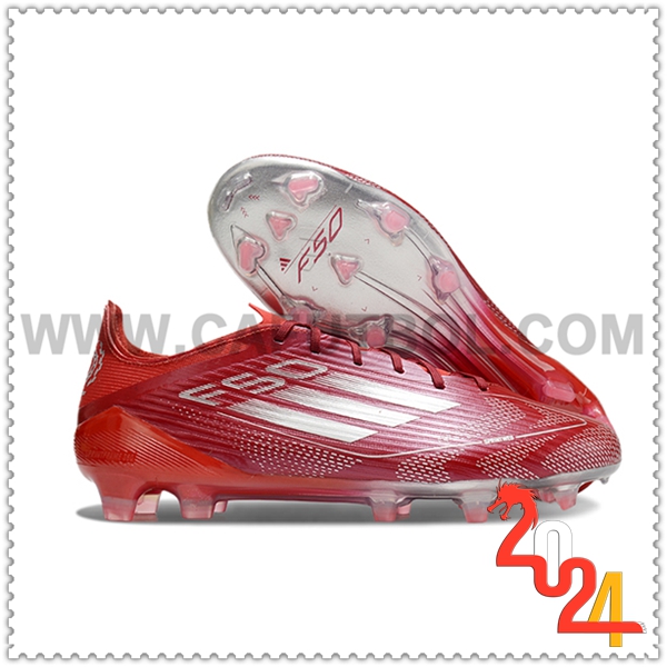 Adidas Zapatos de Futbol F50 ELITE FG Rojo/Gris