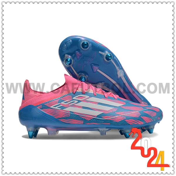 Adidas Zapatos de Futbol F50 Elite SG Rosa/Azul/Blanco