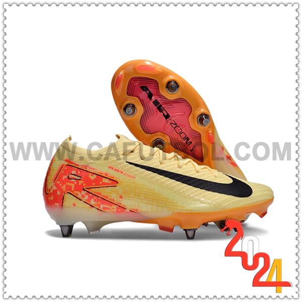 Nike Zapatos de Futbol AIR ZOOM MERCURIAL VAPOR XVI ELITE SG-PRO Amarillo/Naranja/Negro