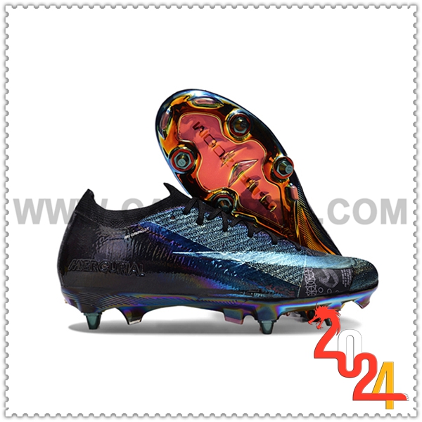 Nike Zapatos de Futbol AIR ZOOM MERCURIAL VAPOR XVI ELITE SG-PRO Negro/Azul