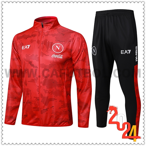 Chandal Futbol Chaquetas SSC Napoles Rojo 2024 2025