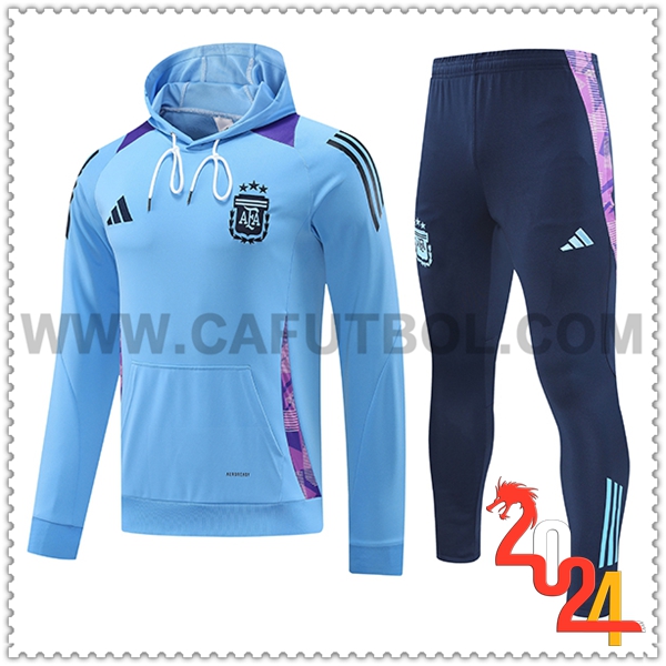 Chaqueta Con Capucha Chandal Argentina Azul/Violeta 2024 2025