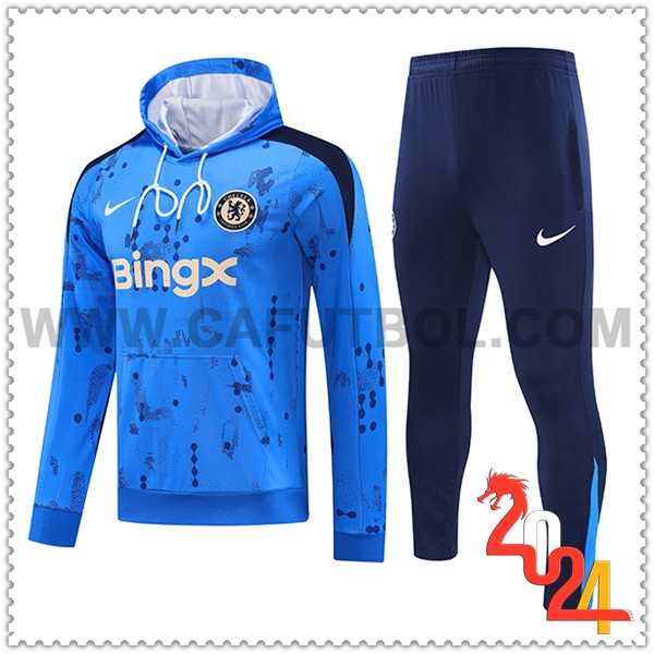 Chaqueta Con Capucha Chandal FC Chelse Azul 2024 2025