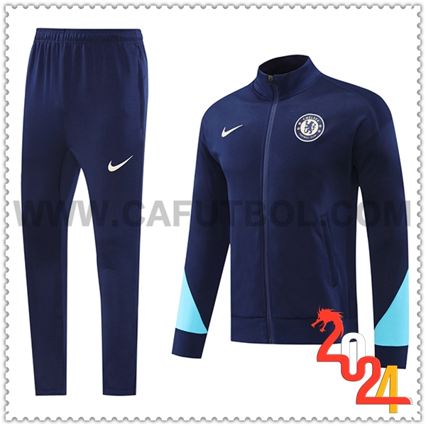 Chandal Futbol Chaquetas FC Chelsea azul real 2024 2025