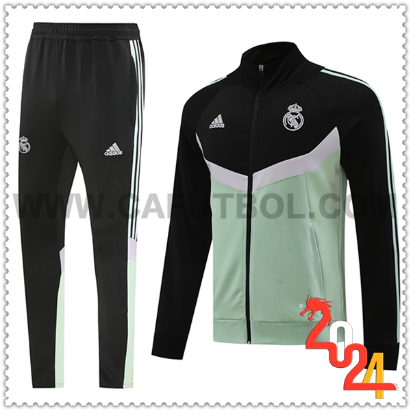 Chandal Futbol Chaquetas Real Madrid Verde/Negro 2024 2025