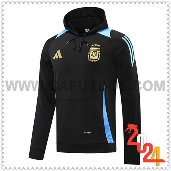 Sudadera de Entrenamiento Capucha Argentina Azul/Negro 2024 2025