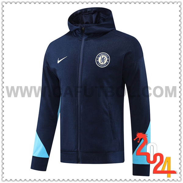 Chaqueta Con Capucha FC Chelsea azul real 2024 2025