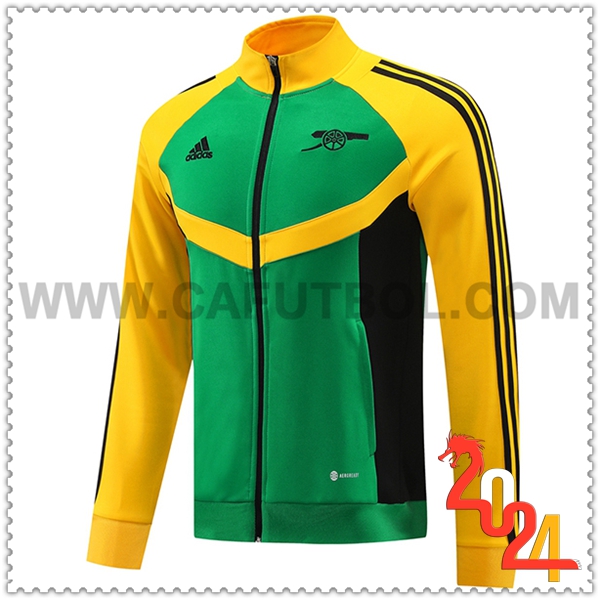 Chaquetas Futbol Arsenal Verde/Amarillo/Negro 2024 2025