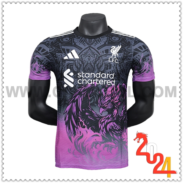 Camiseta Futbol FC Liverpool Negro Purpura Edicion Especial 2024 2025