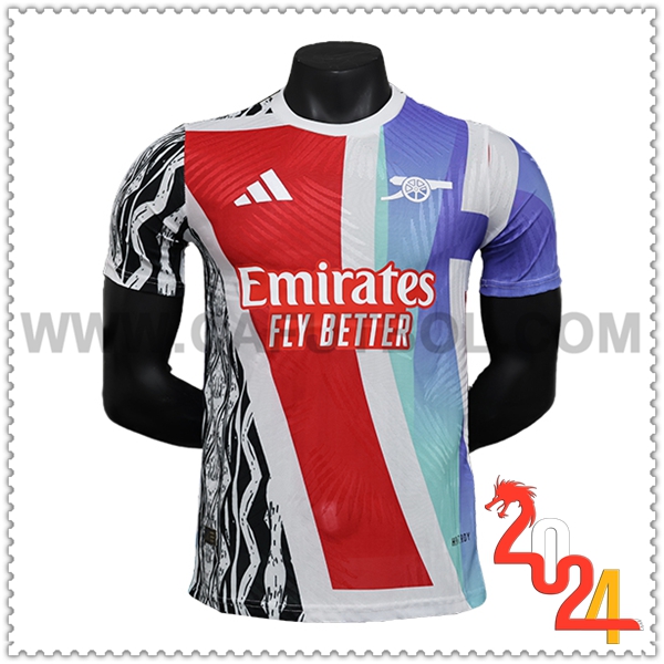 Camiseta Futbol Arsenal Rojo Azul Edicion Especial 2024 2025