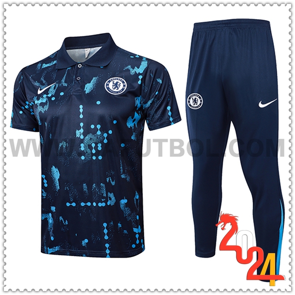 Camiseta Polo FC Chelsea Azul Oscuro 2024 2025