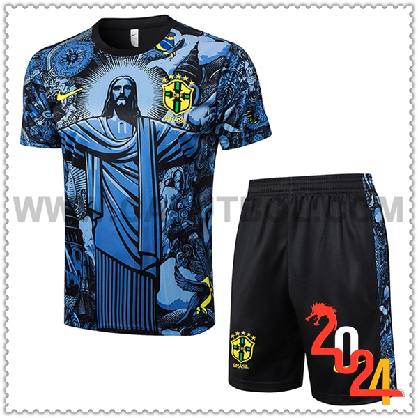 Camiseta Entrenamiento Brasil Azul/Negro 2024 2025