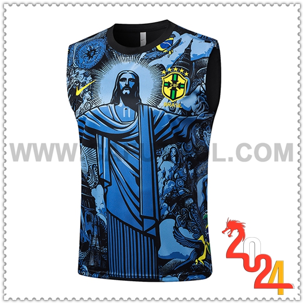 Chalecos De Futbol Brasil Azul/Negro 2024 2025