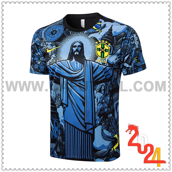 Camiseta Entrenamiento Brasil Azul/Negro 2024 2025