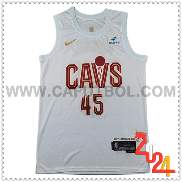 Camisetas NBA Cleveland Cavaliers (MITCHELL #45) 2024/25 Blanco/Rojo