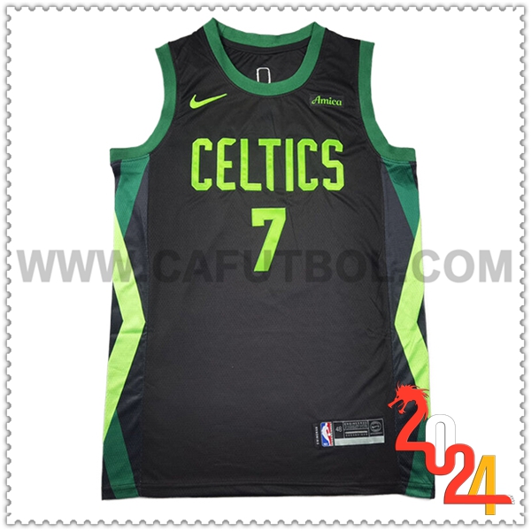 Camisetas NBA Boston Celtics (BROWN #7) 2024/25 Negro/Verde