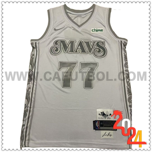 Camisetas NBA Dallas Mavericks (DONČIĆ #77) 2024/25 Blanco/Gris