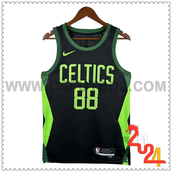 Camisetas NBA Boston Celtics (QUETA #88) 2024/25 Negro/Verde