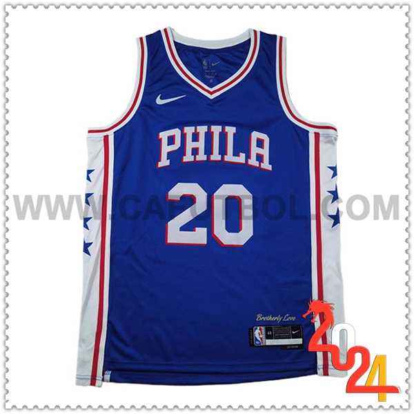 Camisetas NBA Philadelphia 76ers (McCAIN #20) 2024/25 Azul/Blanco