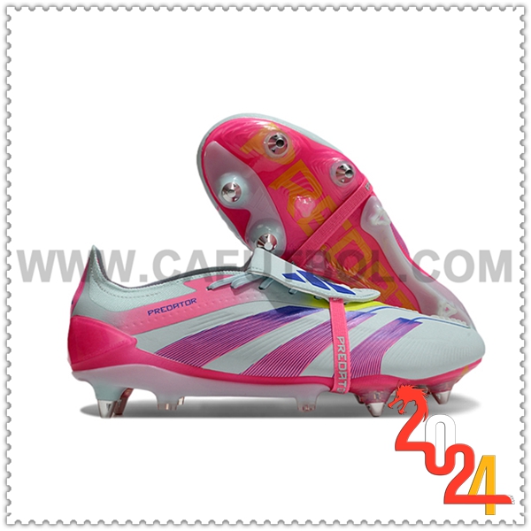 Adidas Zapatos de Futbol Predator Elite Tongue SG Gris/Rosa