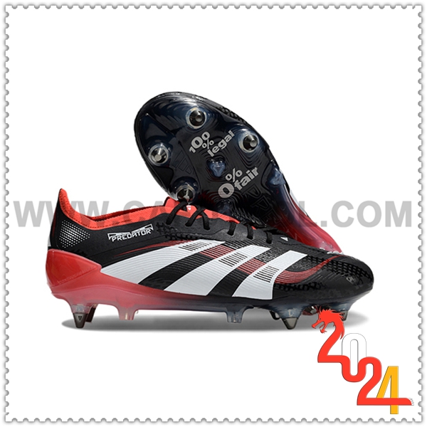 Adidas Zapatos de Futbol 25 Predator Elite SG Negro/Naranja/Blanco