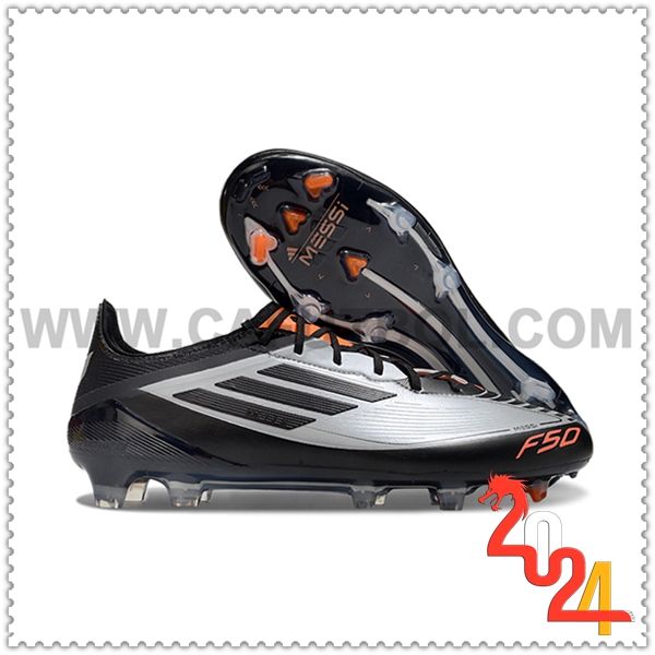 Adidas Zapatos de Futbol F50 ELITE FG Negro/Gris -02