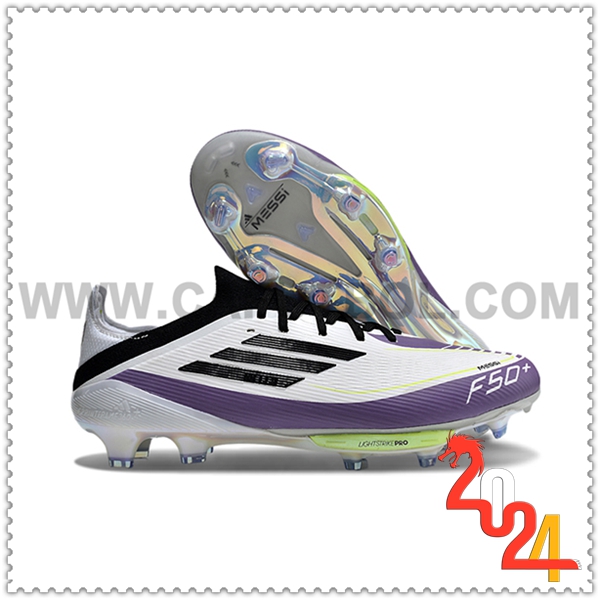 Adidas Zapatos de Futbol F50+.1 FG Blanco/Violeta/Negro