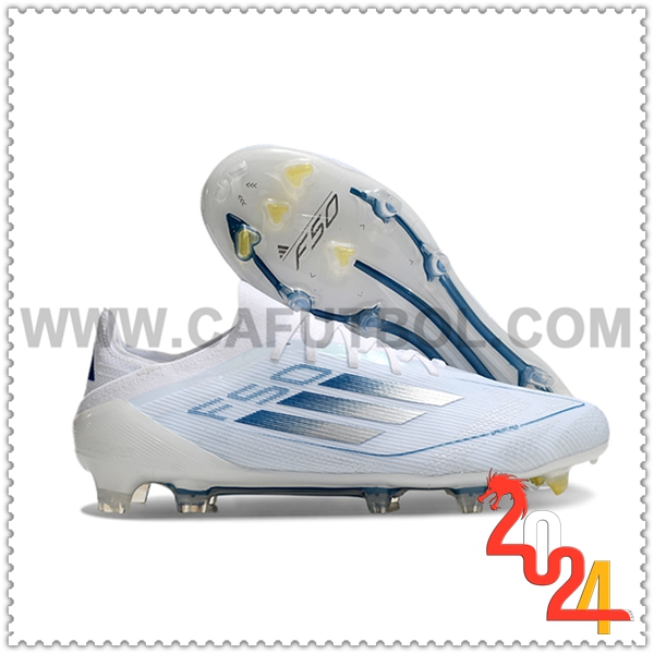 Adidas Zapatos de Futbol F50 Elite FG Blanco/Azul