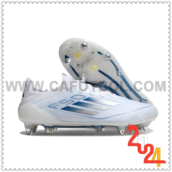 Adidas Zapatos de Futbol F50 Elite SG Blanco/Azul