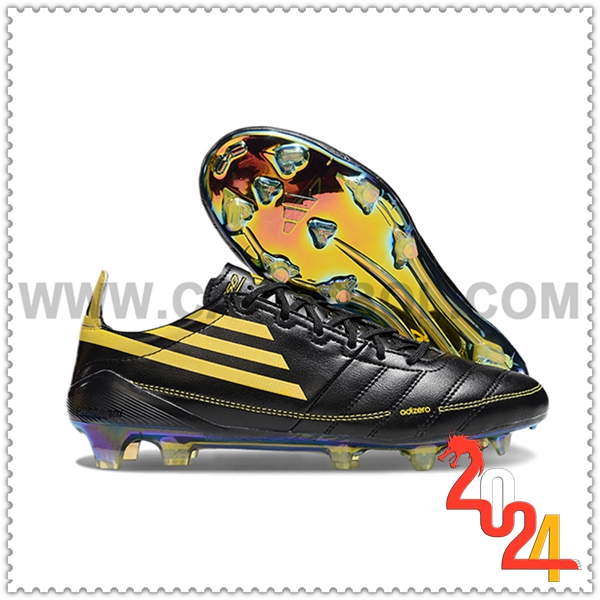 Adidas Zapatos de Futbol F50 Elite FG Negro/Amarillo