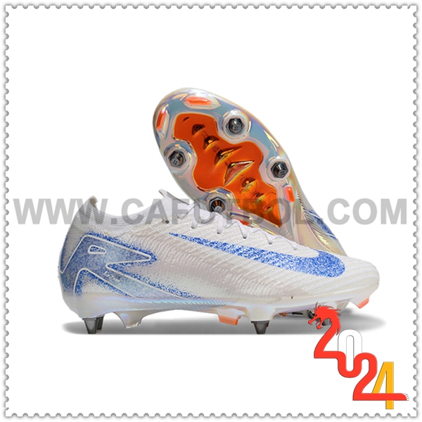 Nike Zapatos de Futbol AIR ZOOM MERCURIAL VAPOR XVI ELITE SG-PRO Blanco/Azul