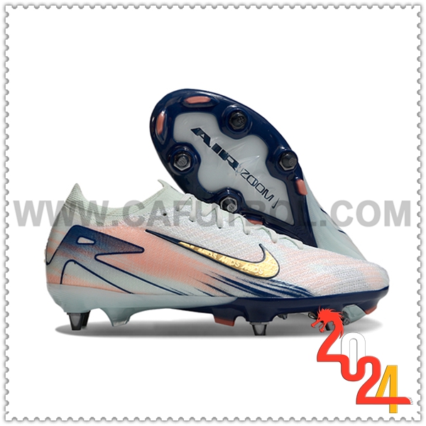 Nike Zapatos de Futbol AIR ZOOM MERCURIAL VAPOR XVI ELITE SG-PRO Gris/Azul/Naranja