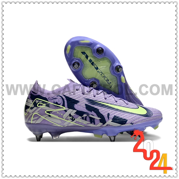 Nike Zapatos de Futbol AIR ZOOM MERCURIAL VAPOR XVI ELITE SG-PRO Violeta/Verde