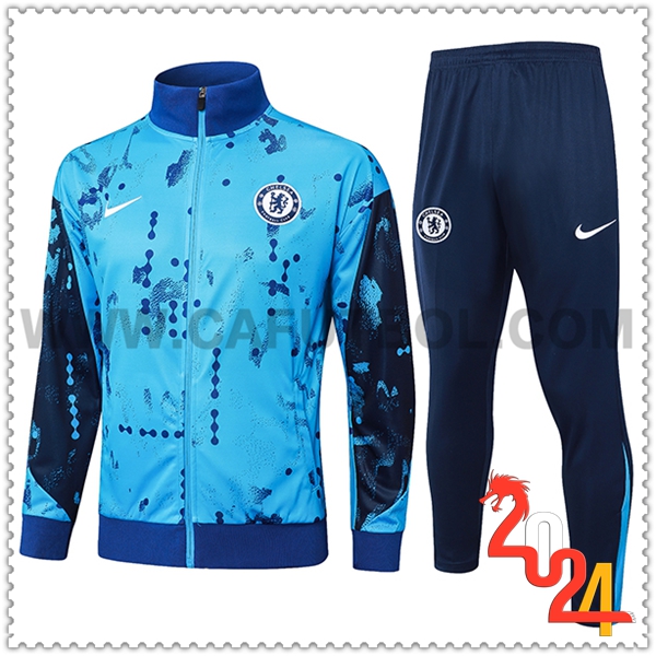 Chandal Futbol Chaquetas FC Chelsea Azul 2024 2025 -02