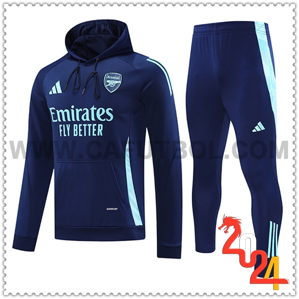 Sudadera Con Capucha Chandal Arsenal Azul marino 2024 2025