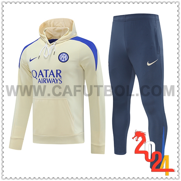 Sudadera Con Capucha Chandal Inter Milan Amarillo/Azul 2024 2025