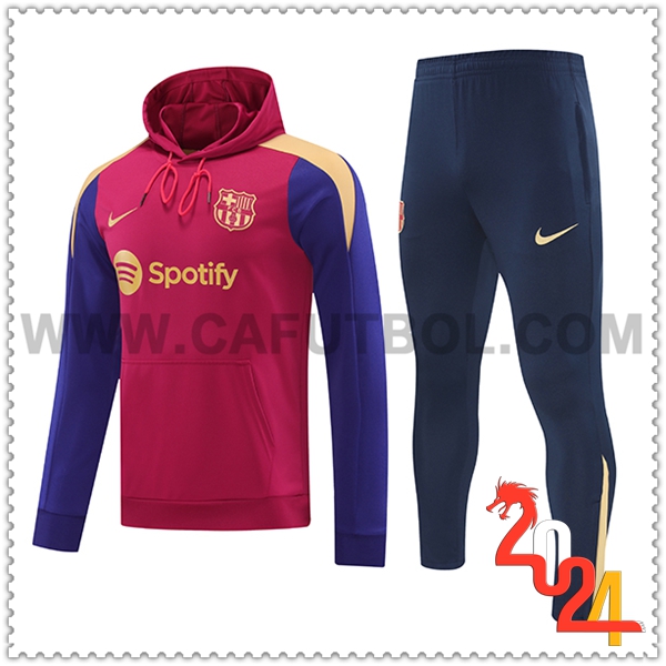 Sudadera Con Capucha Chandal FC Barcelona Rojo/Azul/Amarillo 2024 2025