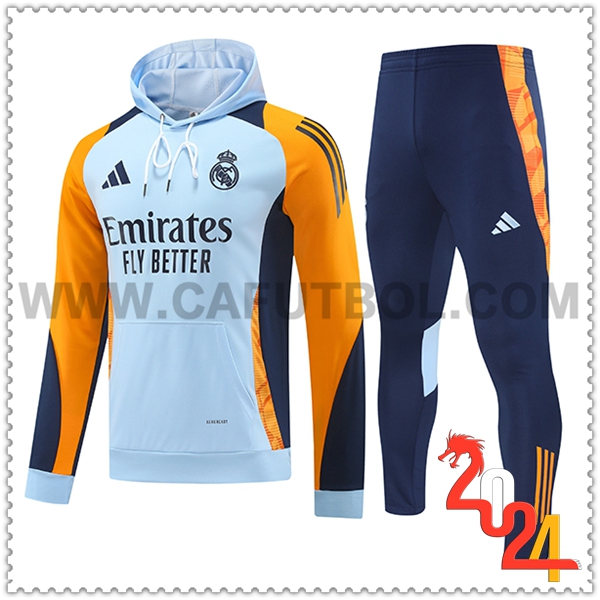 Sudadera Con Capucha Chandal FC Barcelona Azul/Naranja 2024 2025