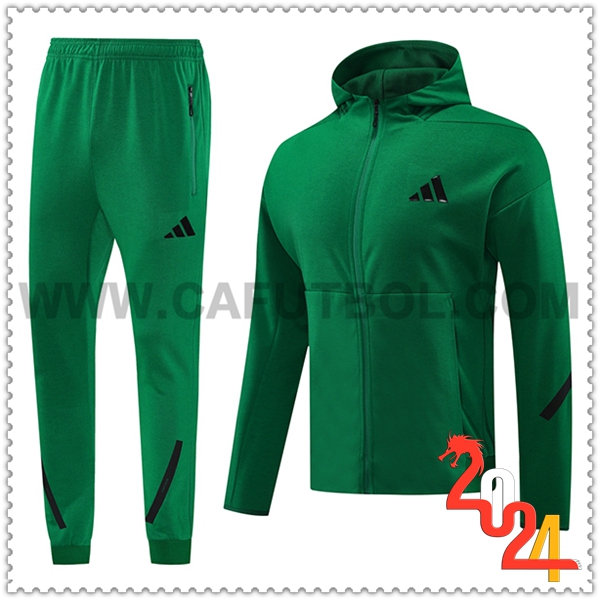 Chaquetas Con Capucha Chandal Adidas Verde 2024 2025