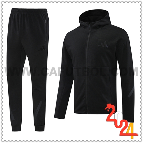 Chaquetas Con Capucha Chandal Adidas Negro 2024 2025