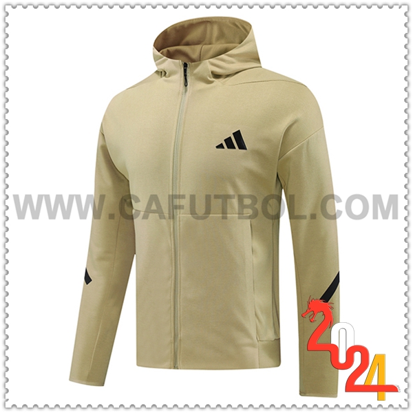 Chaqueta Con Capucha Adidas Amarillo/Negro 2024 2025