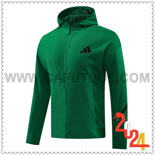 Chaqueta Con Capucha Adidas Verde 2024 2025