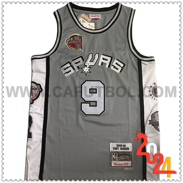 Camisetas San Antonio Spurs (PARKER #9) 2024/25 Gris/Blanco