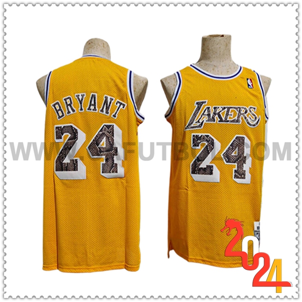 Camisetas Los Angeles Lakers (BRYANT #24) 2024/25 Amarillo -02