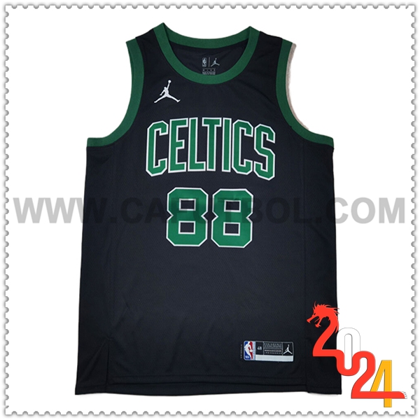 Camisetas Boston Celtics (QUETA #88) 2024/25 Negro/Verde -02