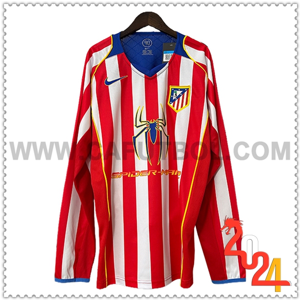 Primera Camiseta Retro Atletico Madrid Mangas largas 2004/2005