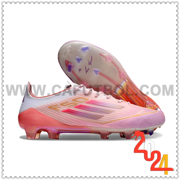 Adidas Zapatos de Futbol F50 ELITE FG Rosa/Blanco