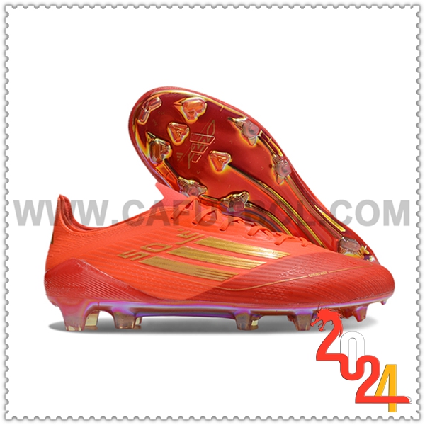 Adidas Zapatos de Futbol F50 ELITE FG Naranja/Rojo/Amarillo