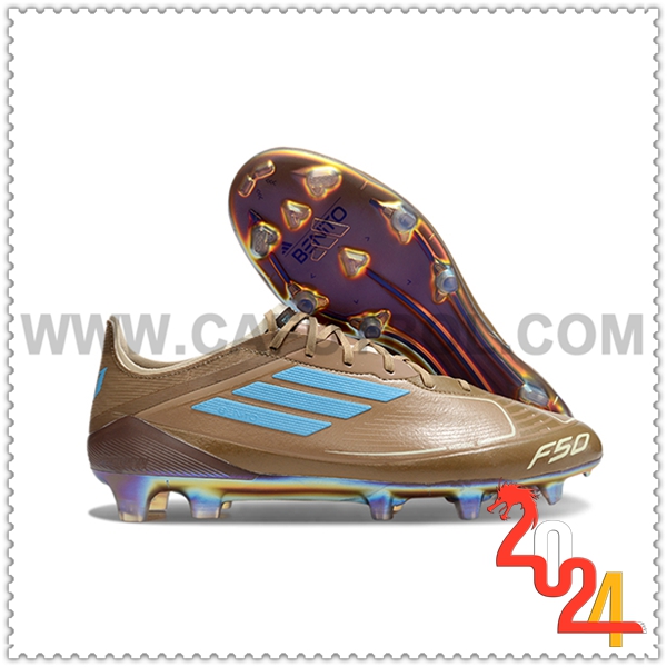 Adidas Zapatos de Futbol F50 ELITE FG Marrón/Azul